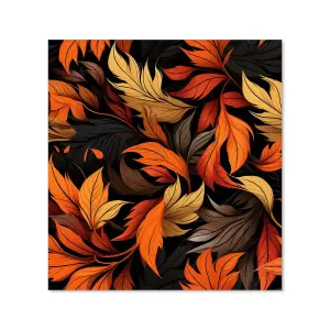 Autumn Leaves Design Premium Glass Kitchen Splashback W600mm x H600mm