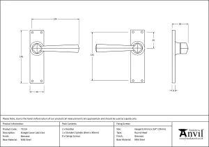 From The Anvil Beeswax Straight Lever Latch Set