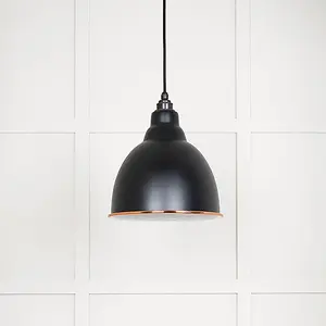 White Gloss Brindley Pendant in Elan Black