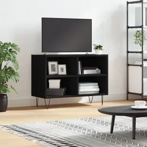 Berkfield TV Cabinet Black 69.5x30x50 cm Engineered Wood