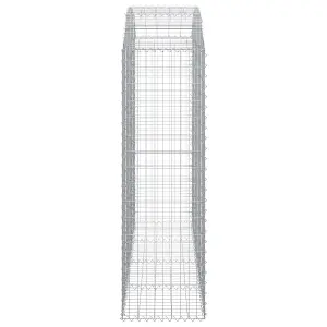 Berkfield Arched Gabion Basket 200x50x160/180 cm Galvanised Iron