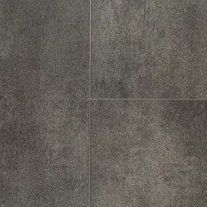 Grey Modern Tile Effect Anti-Slip Vinyl Flooring for Home, Shops, Offices, 2.8mm Thick Vinyl Sheet-3m(9'9") X 3m(9'9")-9m²