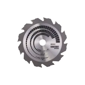 Bosch Professional Construct Wood Circular Saw Blade - 160 x 20/16 x 2.6mm (12)