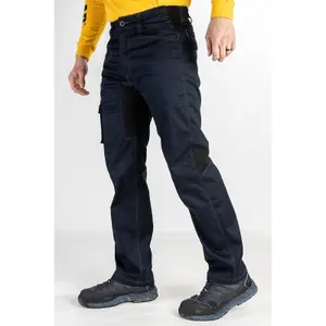 Caterpillar - Operator Flex Trouser - Blue - Trousers - 30" L - 40" W