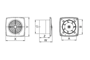 Modern White Bathroom Extractor Fan 100mm Standard Ventilator Shower Kitchen