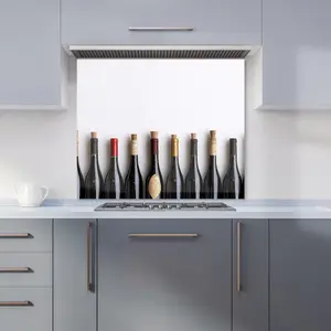 Corked Wine Collection Premium Glass Kitchen Splashback W600mm x H750mm