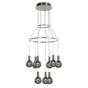 Luminosa Modern LED Hanging Pendant Satin, Warm White 3000K 1890lm Dimmable