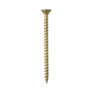 Goldscrew PZ Double-countersunk Yellow-passivated Carbon steel Screw (Dia)4mm (L)50mm, Pack of 200