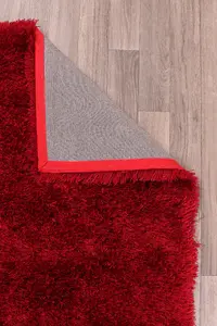 Boston Rug Plain Red Home Décor