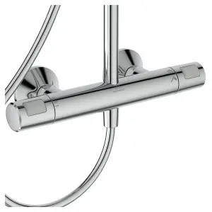 Ideal Standard Gloss Chrome effect Wall-mounted Thermostatic Mixer Shower