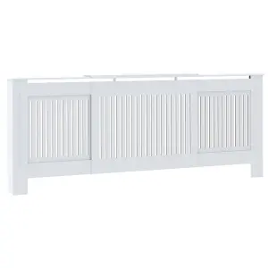 Berkfield MDF Radiator Cover White 205 cm