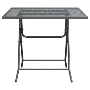 Berkfield Garden Table 80x80x72 cm Expanded Metal Mesh Anthracite