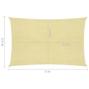 Berkfield Sunshade Sail 160 g/m2 Beige 3.5x5 m HDPE