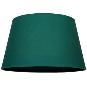 Traditional Linen Fabric Drum Shade for Pendant & Lampshade Green / 22cm H x 35cm W x 35cm D