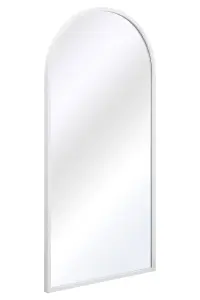 MirrorOutlet The Arcus White Framed Arched  Mirror 140CM X 70CM