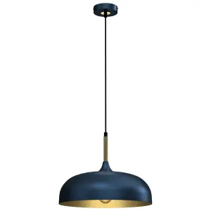 Milagro Pendant Lamp Lincoln Blue/Gold 1XE27 35cm