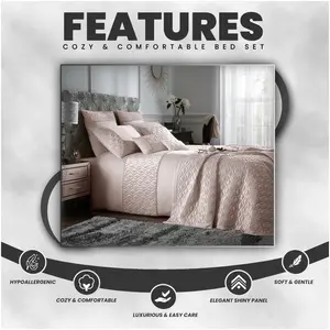 Toman Polyester Solid Colour Duvet Cover with Pillowcases Champagne / Single Duvet Cover + 1 Standard Pillowcase