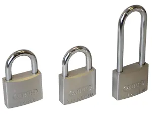 ABUS Mechanical 64TI/40mm TITALIUM™ Padlock Triple Pack (1 Long Shackle)