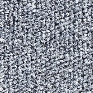 Silver Carpet Tiles  For Contract, Office, Shop, Home, 3mm Thick Tufted Loop Pile, 5m² 20 Tiles Per Box