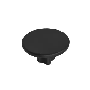 DecorAndDecor - VESTA Matt Black Round Cabinet Knob Drawer Cupboard Kitchen Pull Handles - Pair