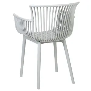 Set of 4 Garden Chairs PESARO Light Grey