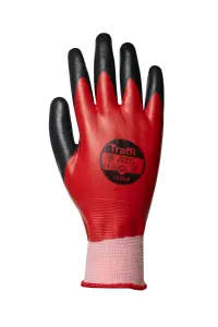 Traffi TG1060 Cut A Waterproof Nitrile Full Dip Glove Pack of 10  Size 12