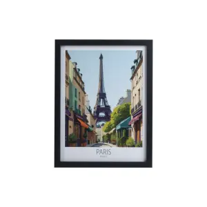 Paris & New York City Multicolour Framed print (H)43cm x (W)33cm, Set of 2