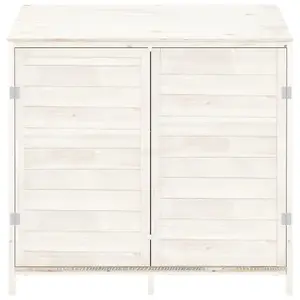 Berkfield Garden Shed White 102x52x112 cm Solid Wood Fir