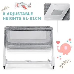 Costway 2-in-1 Baby Bedside Crib Bassinet and Sofa