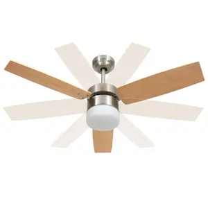 Dorne 108cm Ceiling Fan with LED Lights Brown