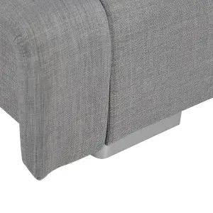 Fabric EU King Size Bed Grey NANTES