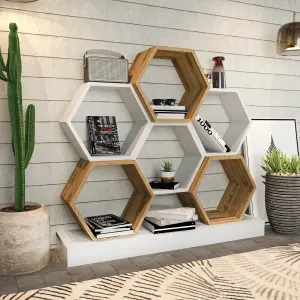 Decorotika Cicek Hexagonal Bookshelf