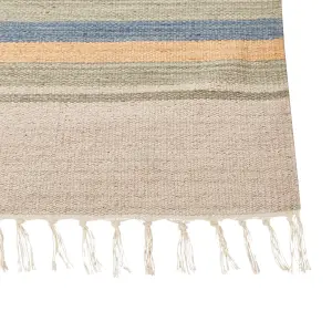 Cotton Kilim Rug 140 x 200 cm Multicolour APARAN