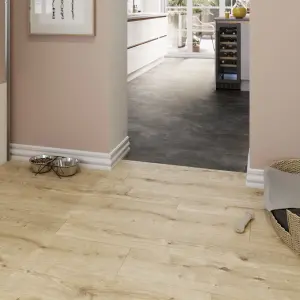 GoodHome Rowley Wood effect Laminate Flooring Sample