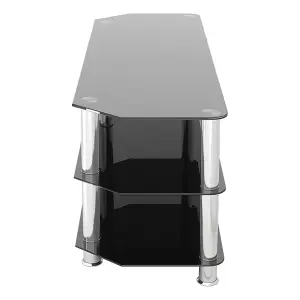 AVF Black Glass and Chrome 1.25m TV Stand