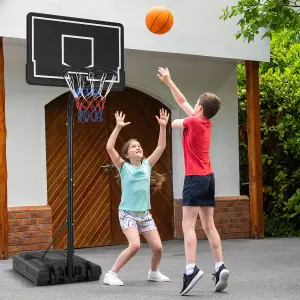 Costway Portable Kids Youth Basketball Hoop System Indoor Outdoor Basketball Goal w/ Fillable Base