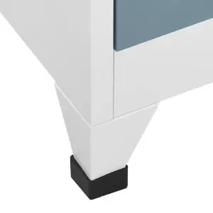 Berkfield Locker Cabinet Light Grey and Dark Grey 90x40x180 cm Steel