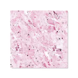 Plush Pink Quartz Effect Premium Glass Kitchen Splashback W600mm x H750mm