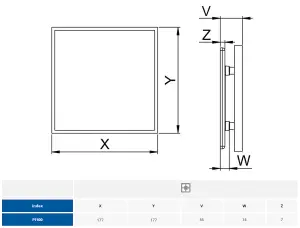 Awenta 125mm Standard Extractor Fan Custom Cermaic Tile INSIDE Front Panel