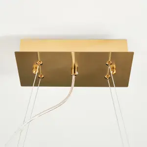 Litecraft Visconte Sarno Brass 8 Light Bar Ceiling Light