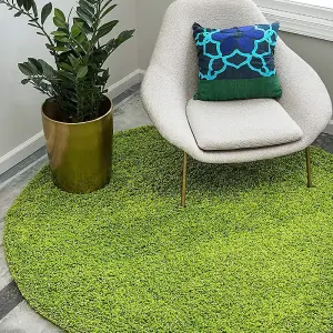 Green Thick Shaggy Rug - California - 300x400cm (9'9"x13'2")