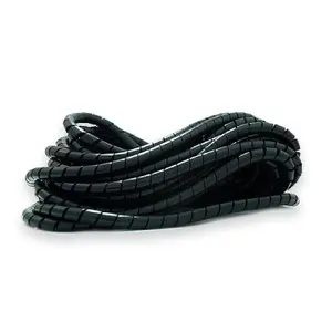 25 Metres Black Spiral Cable Wrap - TV, Consoles, Pc, Office Wire Tidy Banding (7mm)