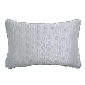 Ted Baker T Quilted Cushion 60x40cm Silver