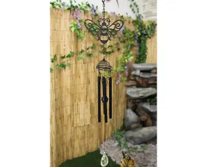 Primus Silhouette Honeybee Wind Chime - Black