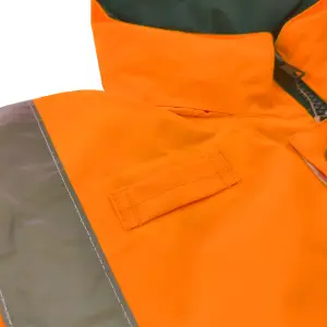 Hi-Vis Contrast Coverall - Orange and Navy Winter Lined Suit