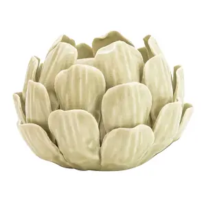 Small Green Artichoke Ceramic Candle holder