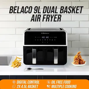 Belaco Dual Draw - Digital Air fryer - 9L