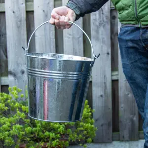 Apollo Gardening Silver Galvanised 14L Bucket