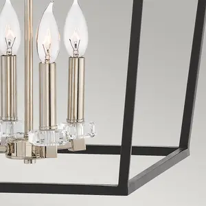 Luminosa Hinkley Stinson Lanterns Pendant Ceiling Light Black with Polished Nickel