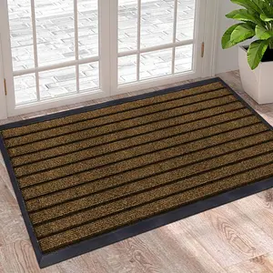 Hullfish Non-Slip Indoor Outdoor Door Mat Grey / Rectangle 50 x 80 cm